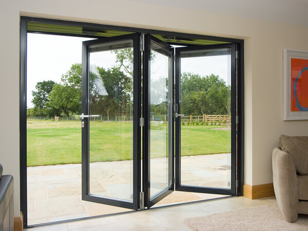 Open Bi-Folds in Anthracite Grey