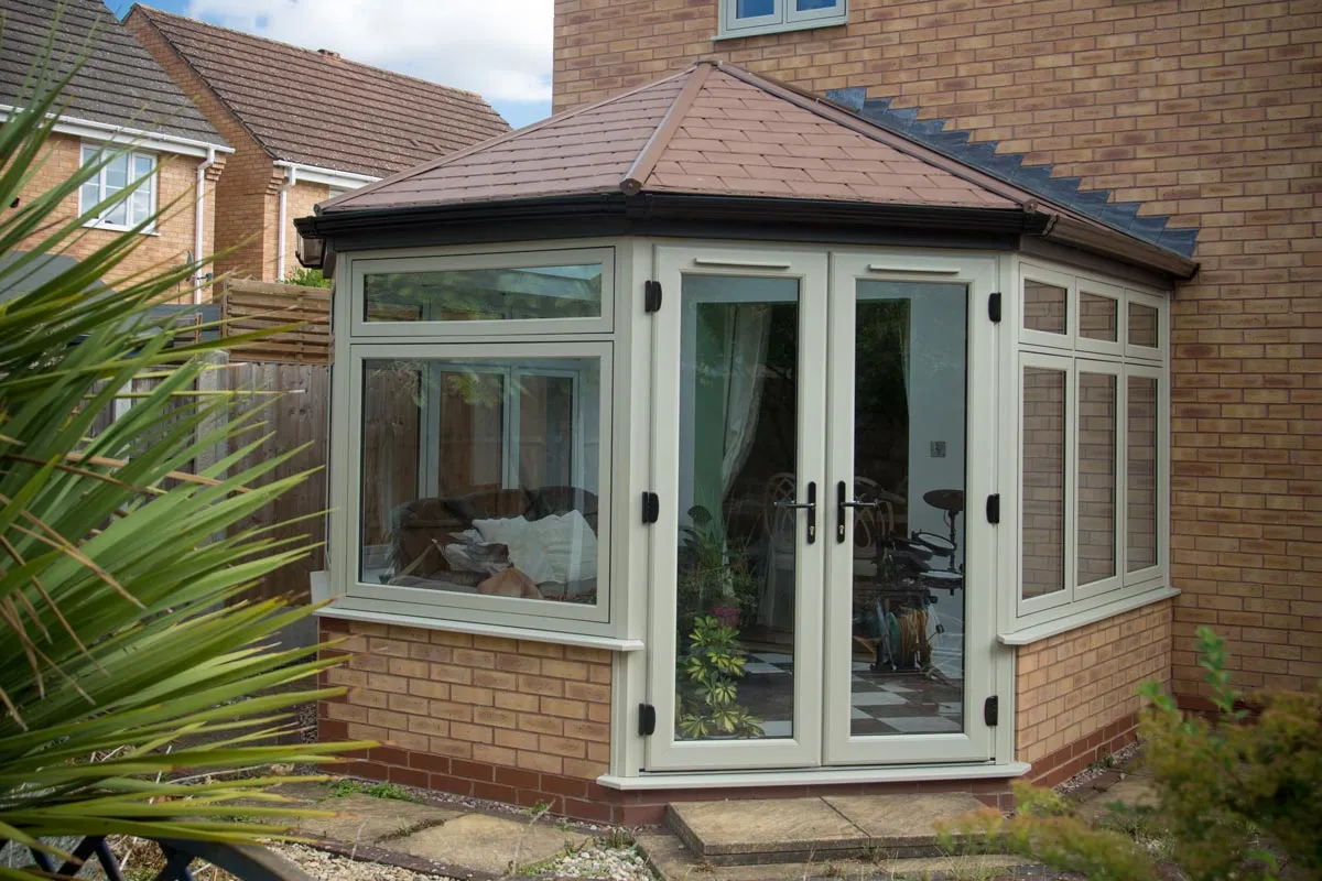 Flush Window Frames on Tiled Roof Conservatory