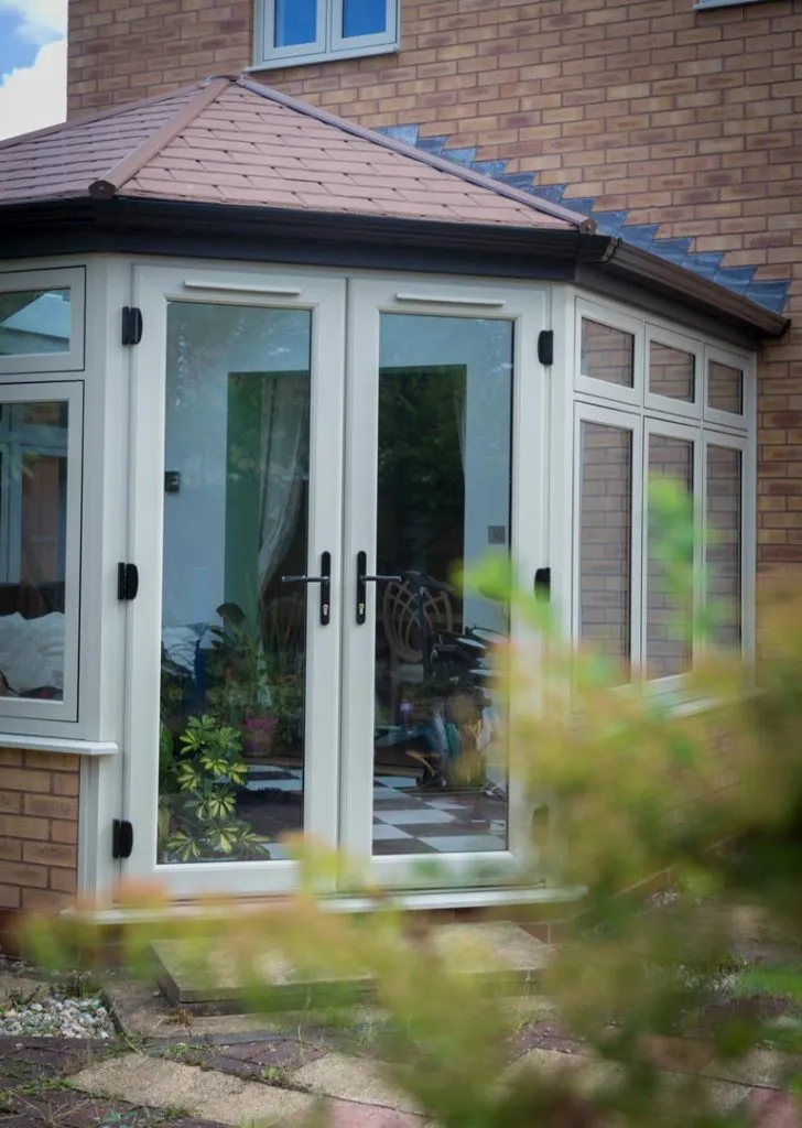 Flush Window Frames on Tiled Roof Conservatory
