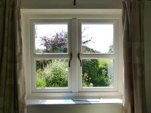 Extreme white French Window from inside