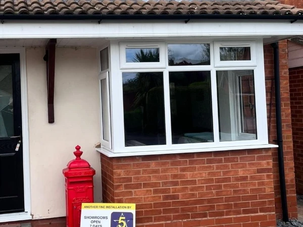 Front bay window split into 10 sections with top trickle vents