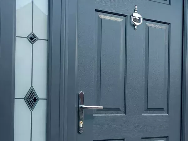 Front door with glass panel