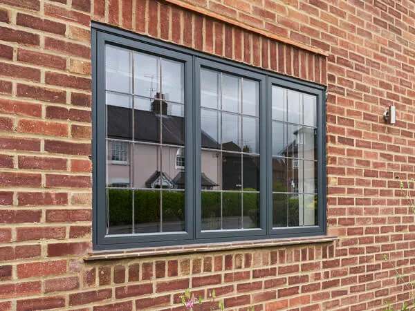 Grey Aluminium Flush Windows