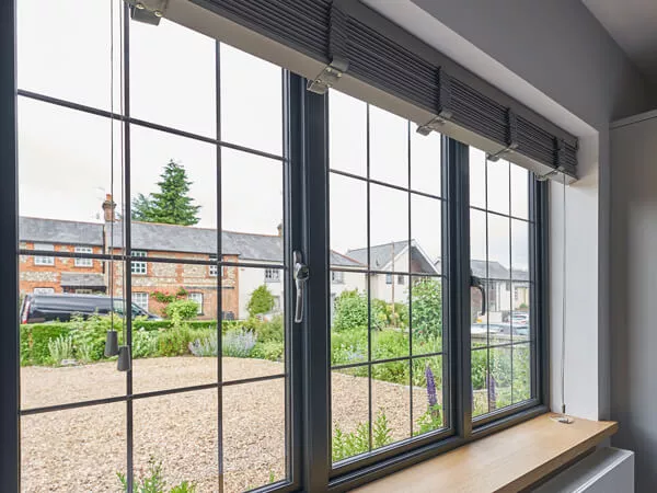 Grey Aluminium Flush Windows