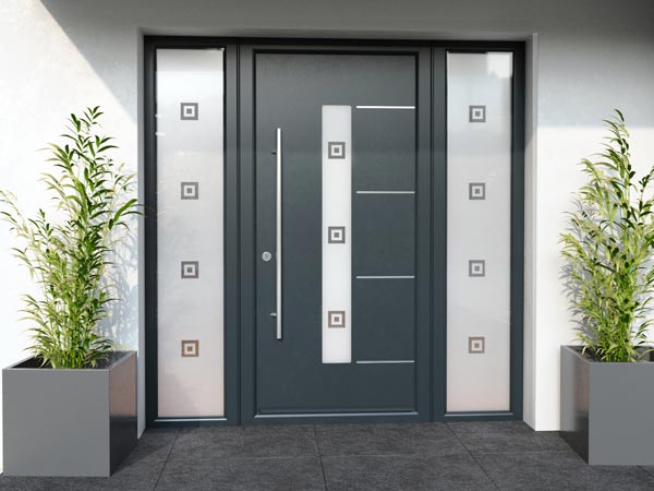 Dark Grey Front Doors