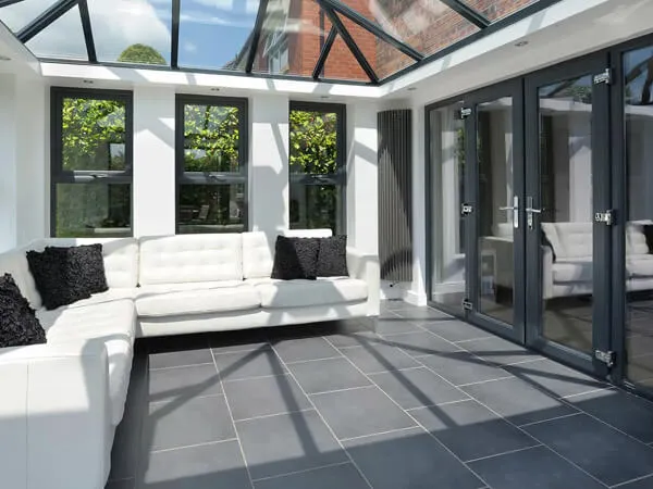 Grey Tiled Floor Conservatory