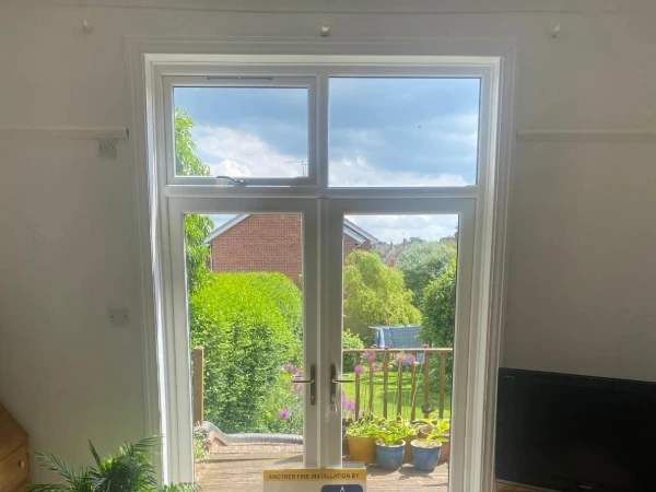 Internal View Of Trickle Vents Above A French Door