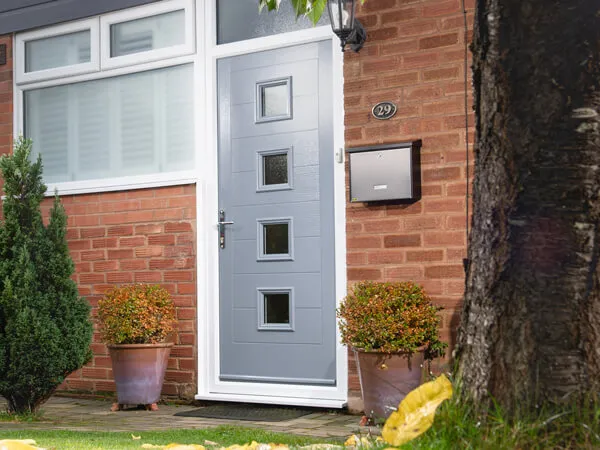 Light Grey Composite Front Door