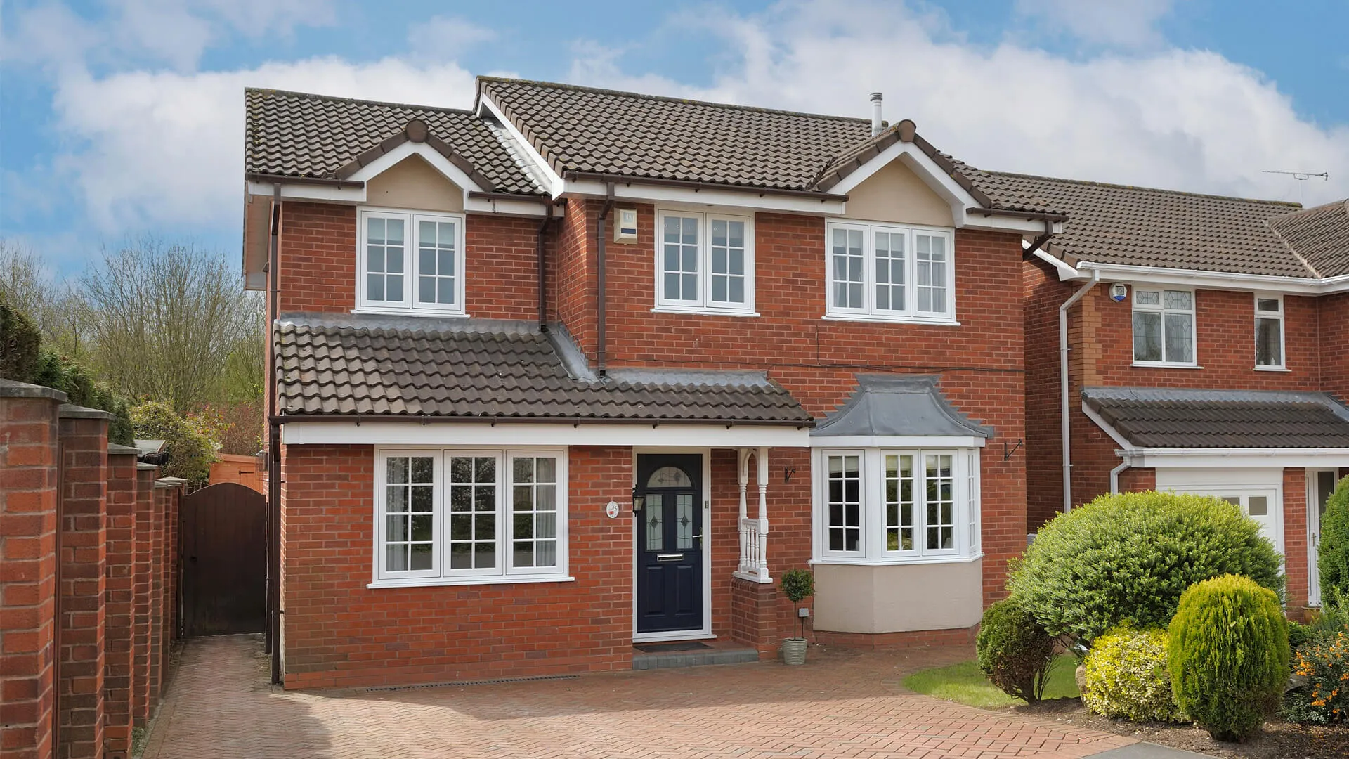 Modern House With New White Windows