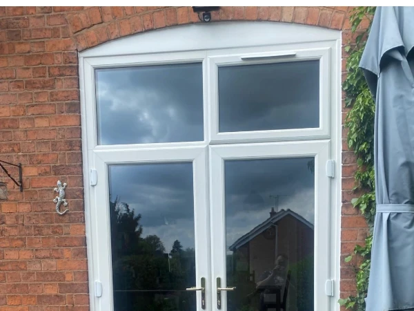 Trickle vents above french doors in a 4 pane combination