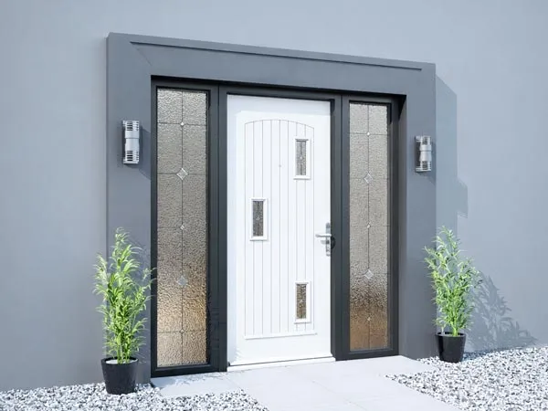 Modern White Front Door