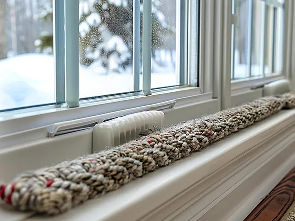 Windows featuring draught excluder