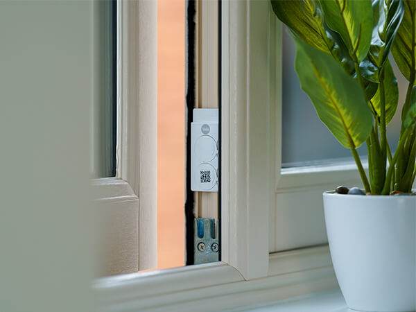 Yale SensCheck smart sensor point on open window