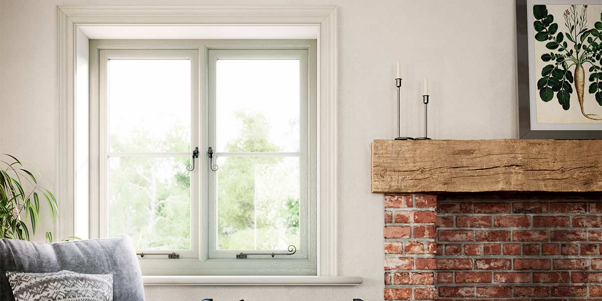 Olive Grey Flush Casement Windows