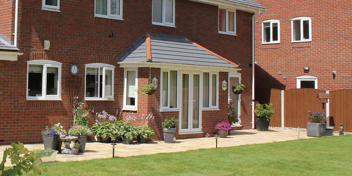 Brick Porch On Rear Of Property