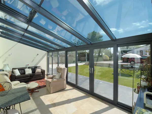 Glass Roof Lean-To Conservatory