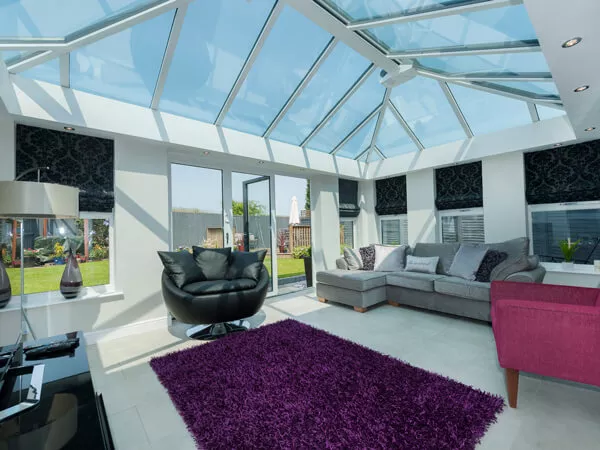 Modern Grey Orangery with Bi-Fold Doors