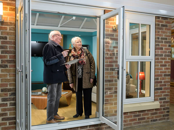 Couple visiting our new Telford Showroom