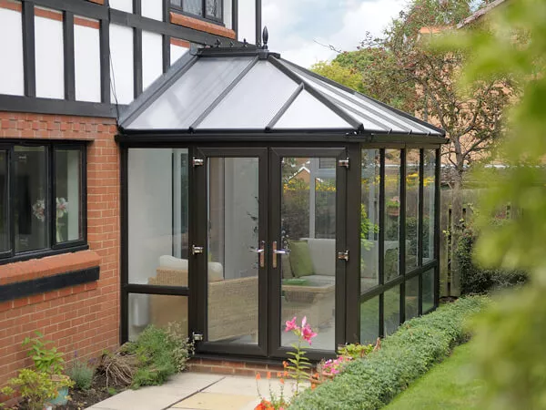 Small Black UPVC Conservatory