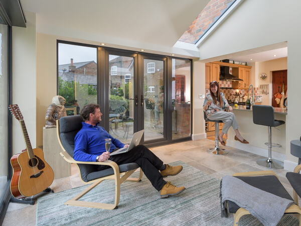 Tiled Roof Extension with French Doors