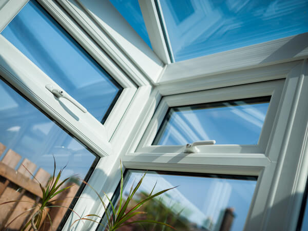 Tinted Blue Glazing In Conservatory